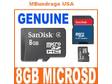 Sandisk MicroSD 8GB Micro SD Memory Card TF 8 GB 8G NEW